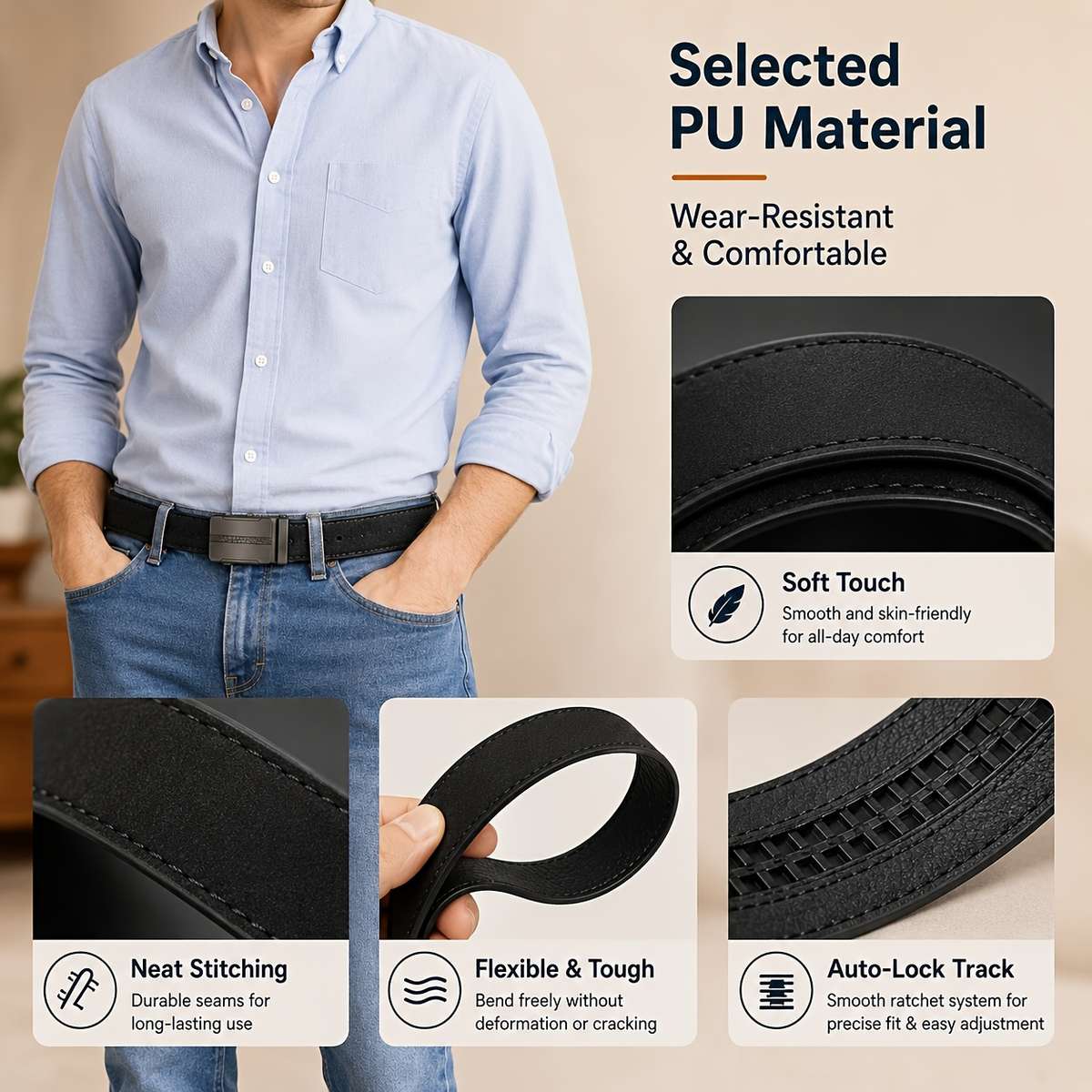 Belt Color Grey Size 120Cm 47.2Inch