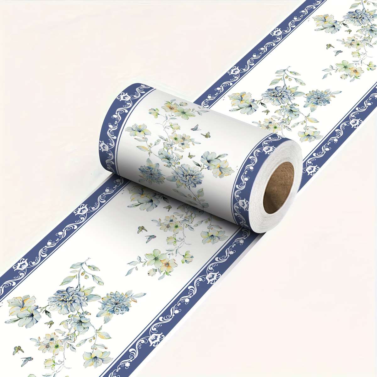 Pro Self Adhesive Table Wrap 461 color blue - white size 12x500cm