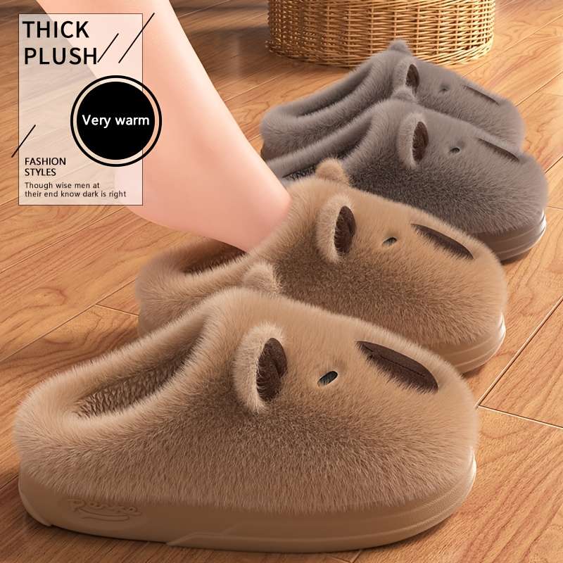 Cotton Slippers Color Khaki Sizeuk 2-2.5 Big Kid