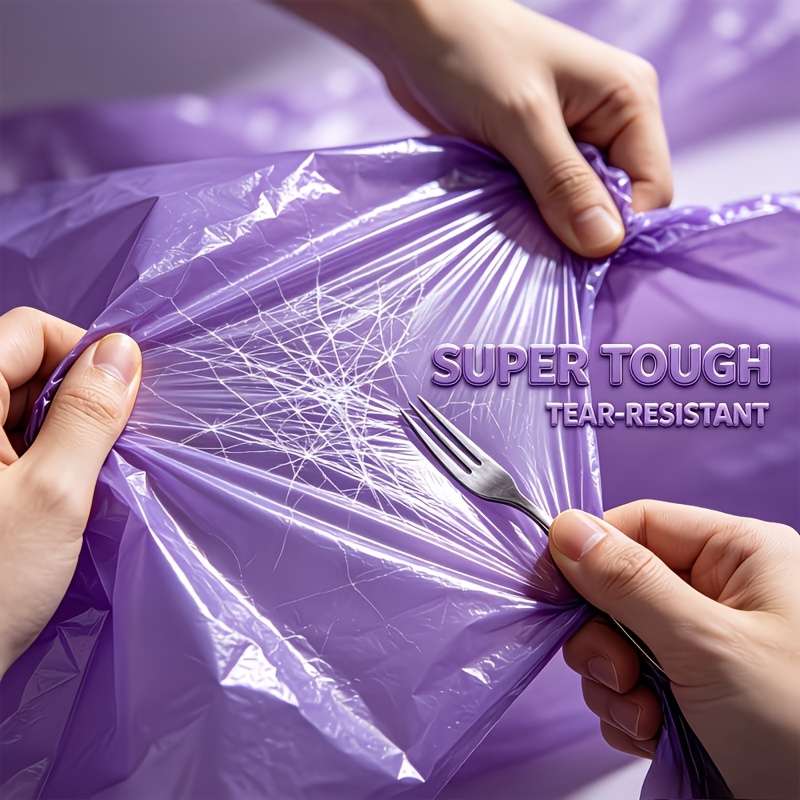 Trash Bag5 Rolls Of 100 Purple Pieces