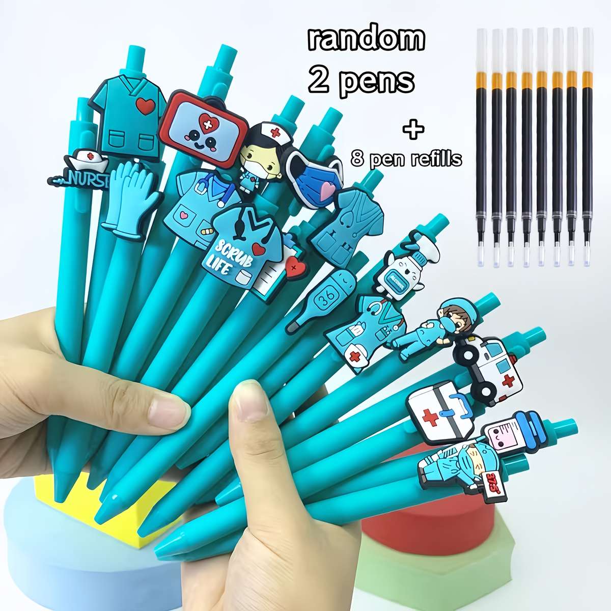 Pen Quantity 10PCS 2 random pens  8 pen refills