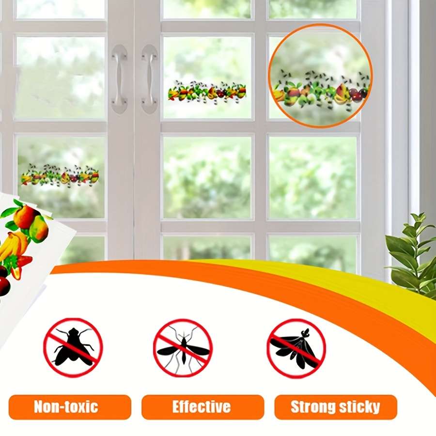 Fruit Fly Traps Color Fruit Pattern Quantity 12Pcs