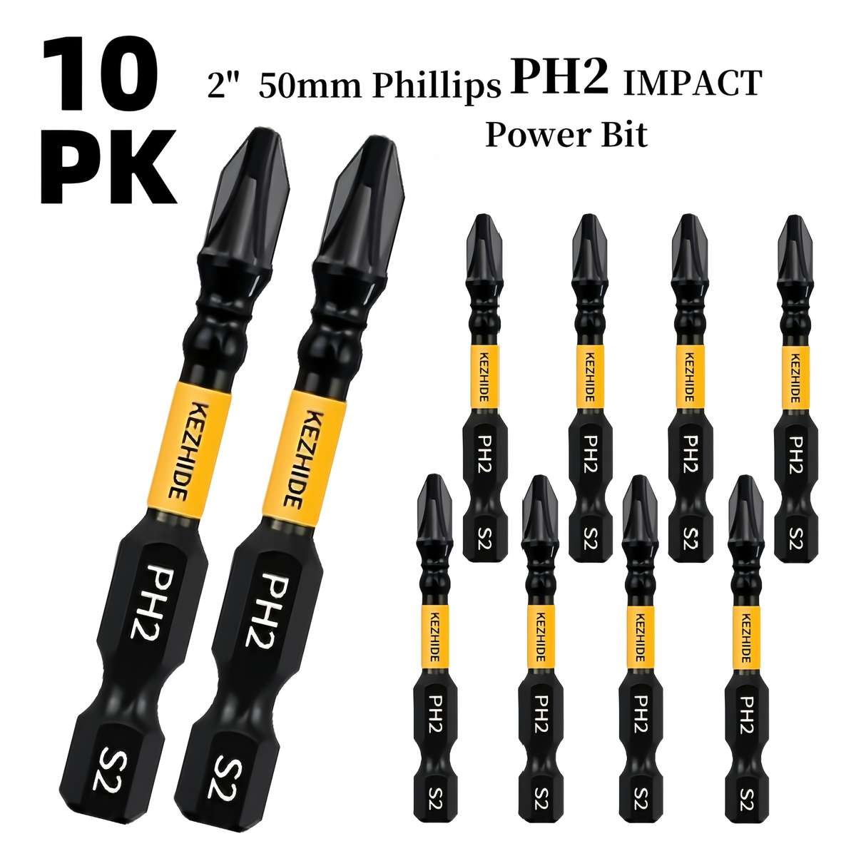 Screwdriver Bit Tool Set Model 50Mmph2 Quantity 5Pcs