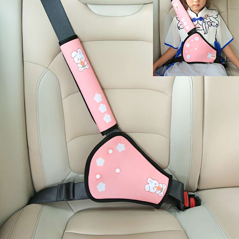 Car Seat Belt Covers Pink Bunny 2Pcs