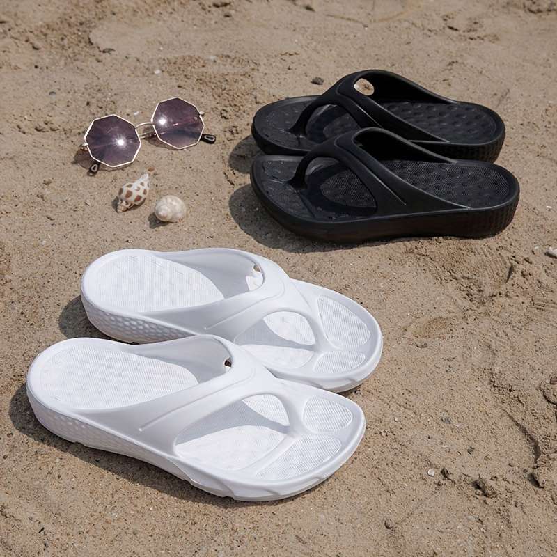 Ladies Summer Flip Flops White Uk 7.5-8