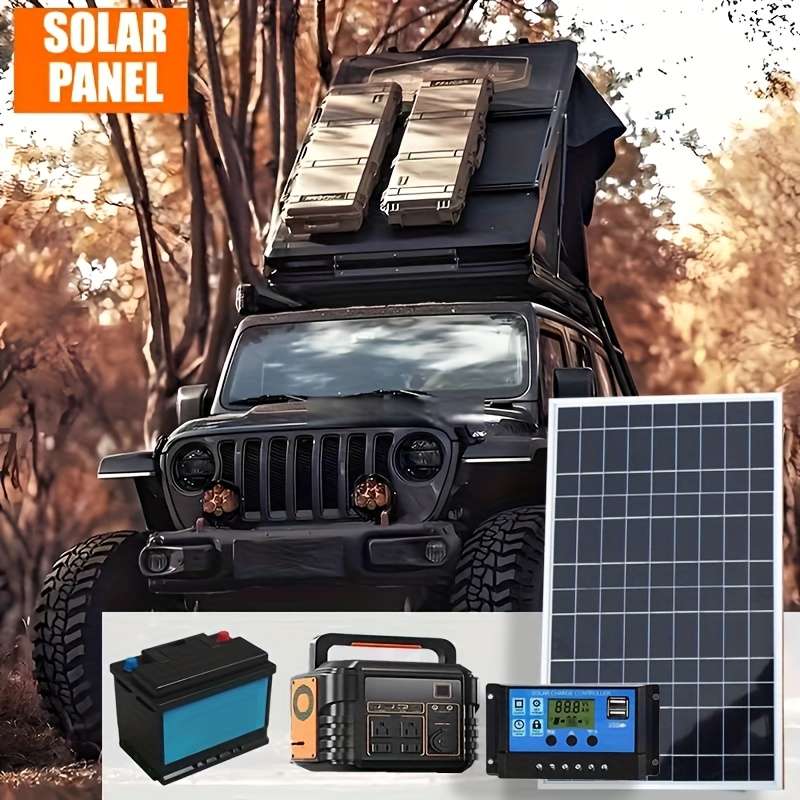 Solar Panel 2Pcs Board Add 2Pcs 80A Controller