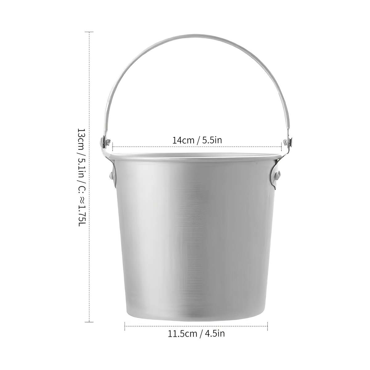 Ice Bucket Color Silvery Quantity2Pcs