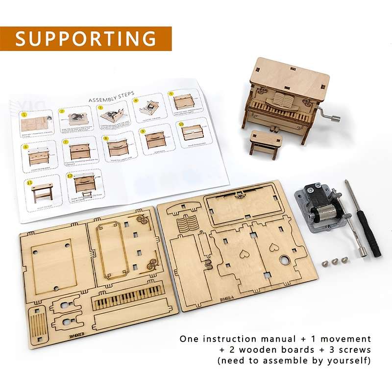 3D Puzzle Musical Instrument Model Items Gramophone  Add   Piano  Add   Rubber Guitar