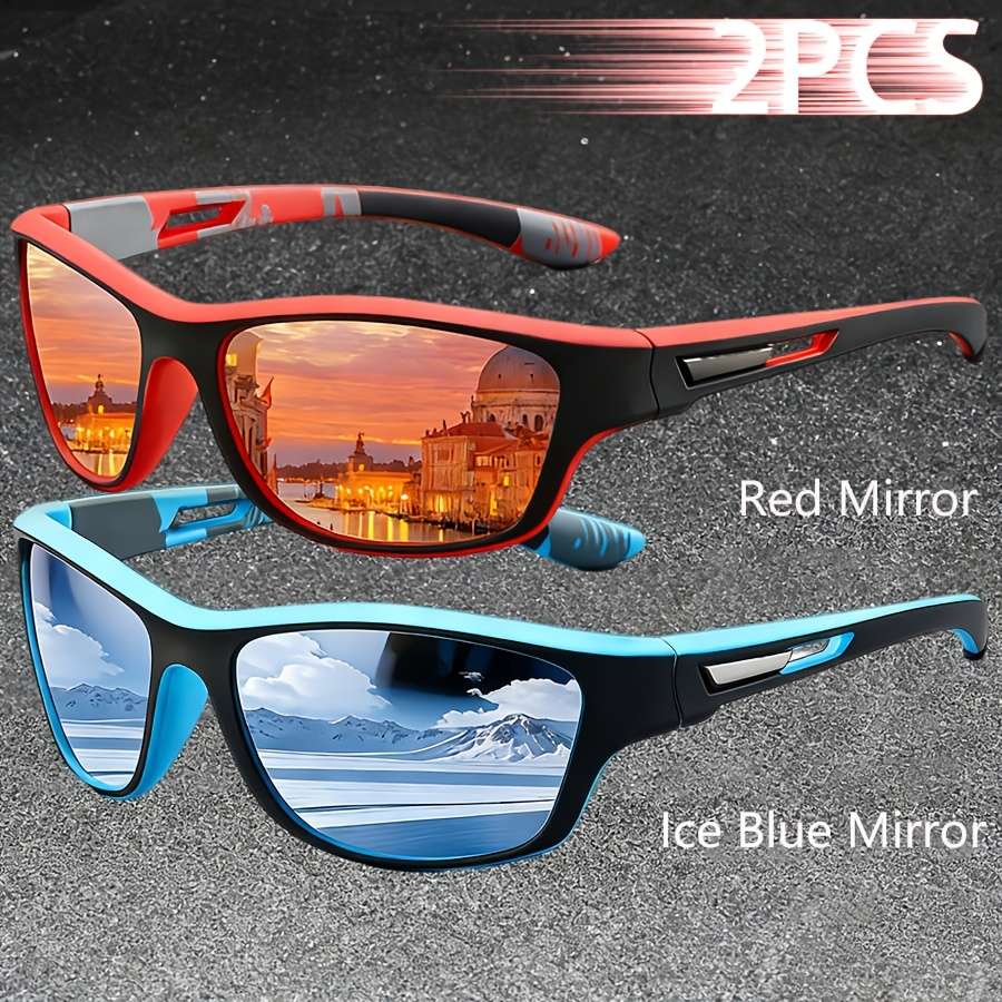 Cycling Glasses Color 2Pcs Icebluemirror Blackgrey