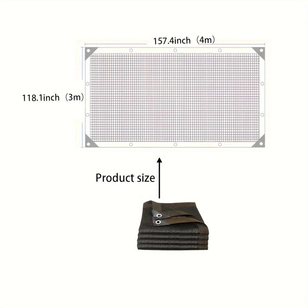 Shade Net Color Yellow Size39.3*78.7Inch1*2M