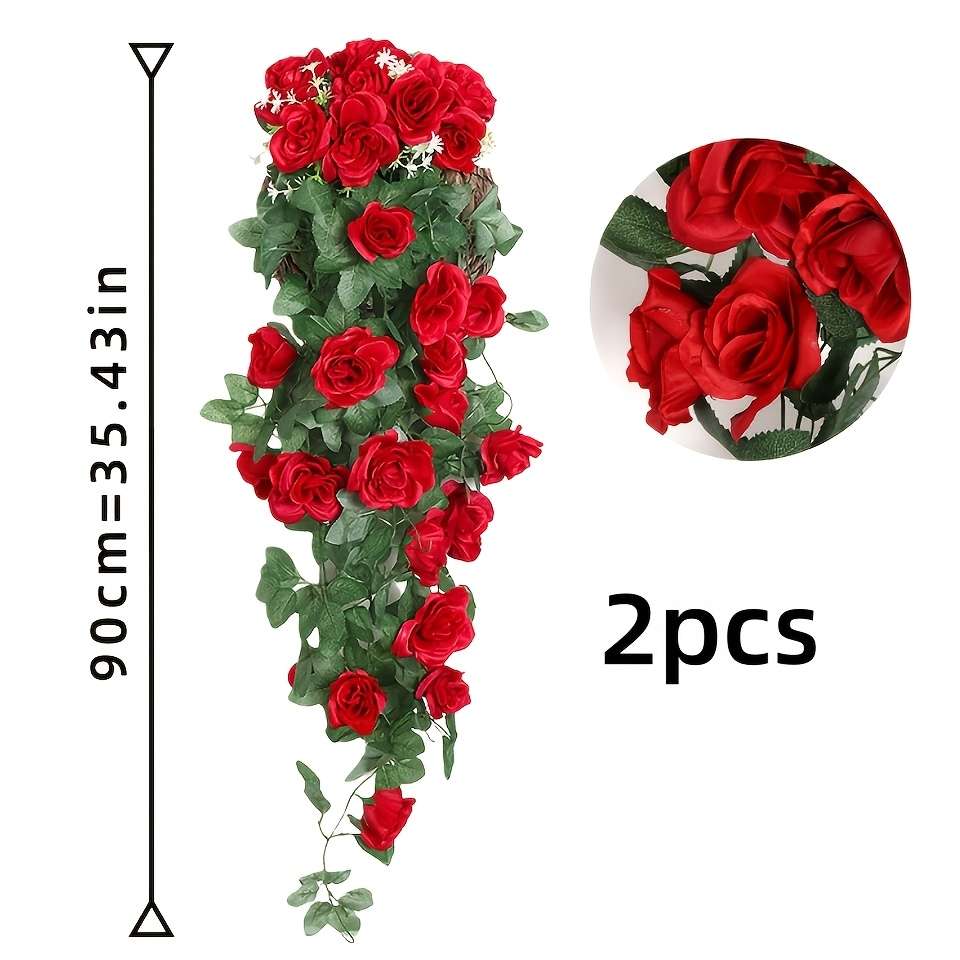 Simulated Flower Color Red Quantity2Pcs