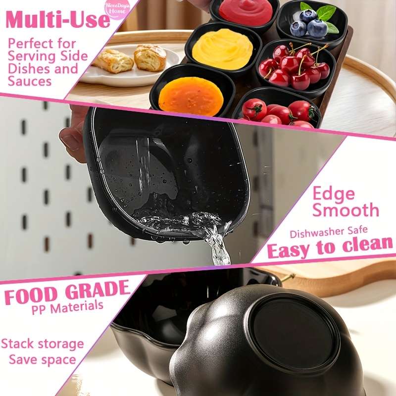 Bowl Model Black Square Style Quantity7Pcs Set