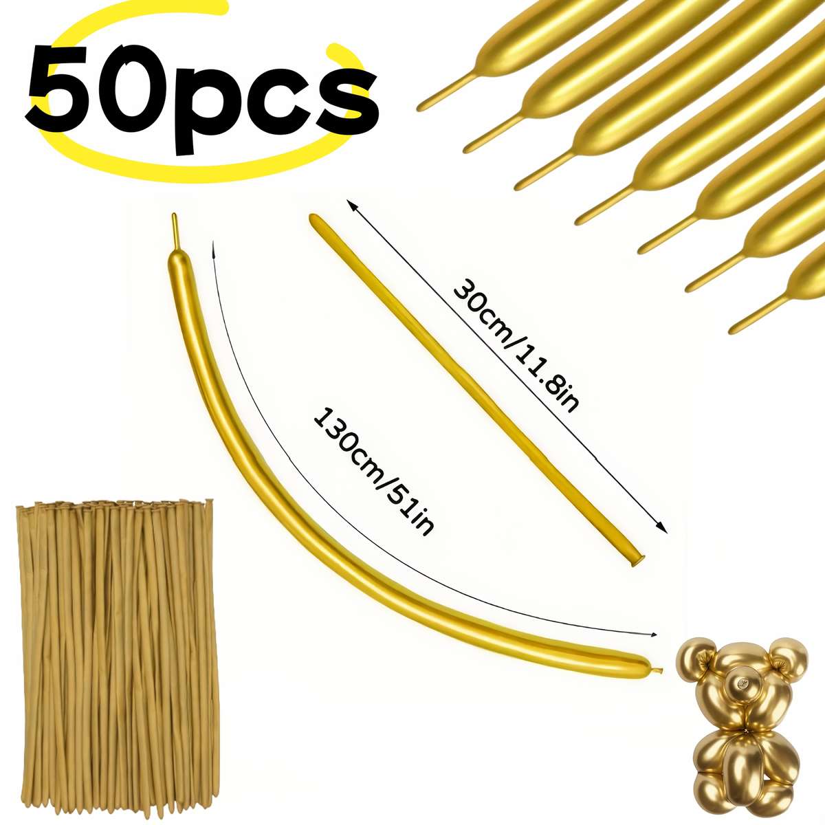 Balloon Quantity 20Pcs Golden