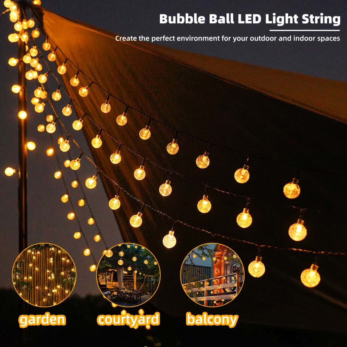 String Lights Model 50 Crystal Lights   7 M Stylewarm Light