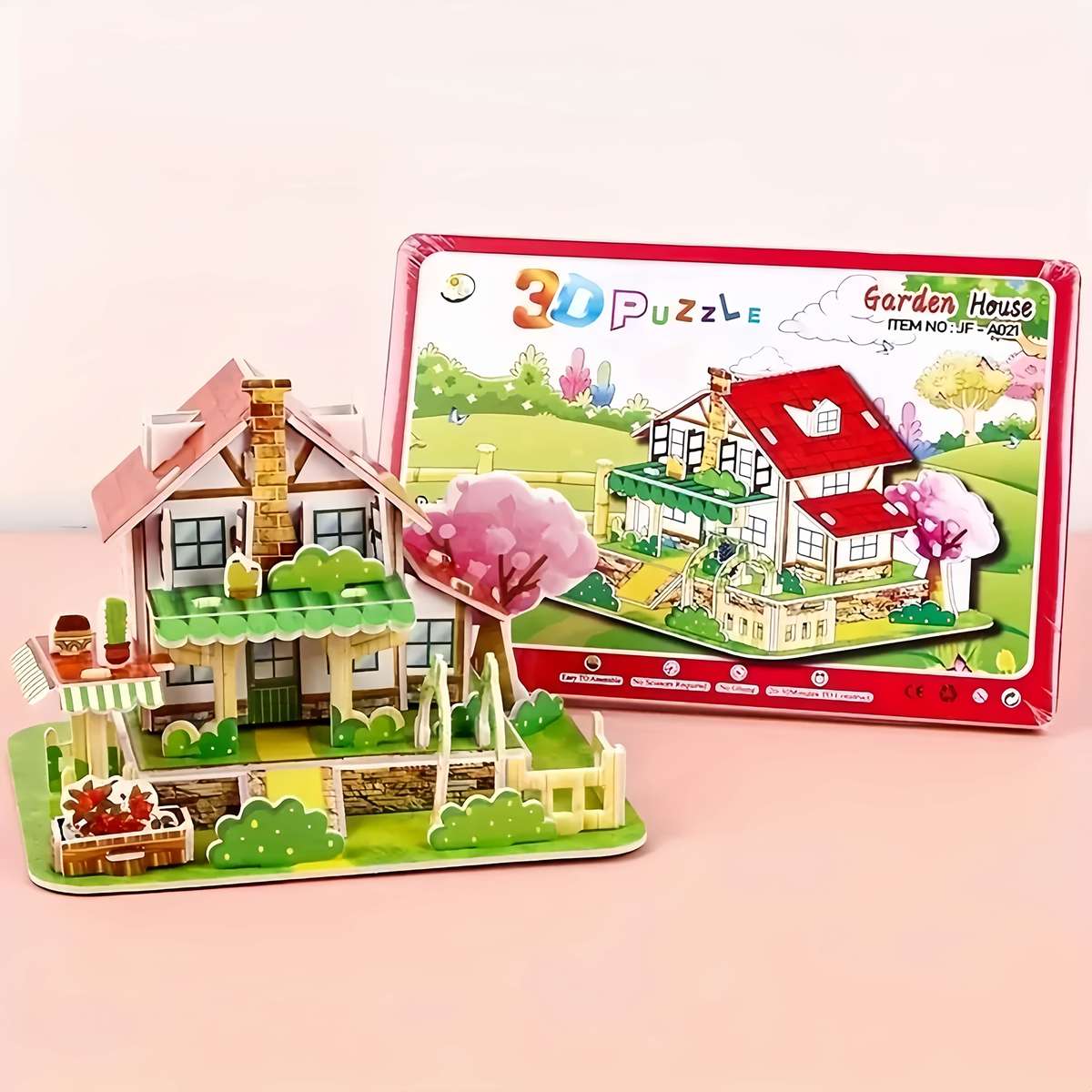 Building Toy Architectural Model Toy Set Style 4Pcs Set
