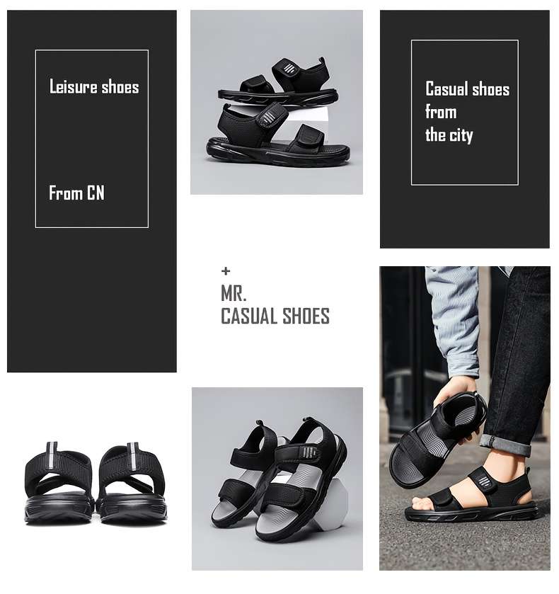 Sandals Color Black Gray Size Uk 9