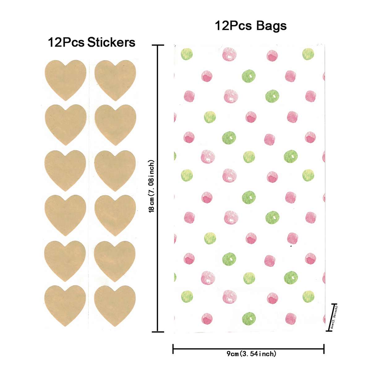 Gift Bags Size 18X9X6Cm 7.08X3.54X2.36Inch  Style Pineapple-12Pcs