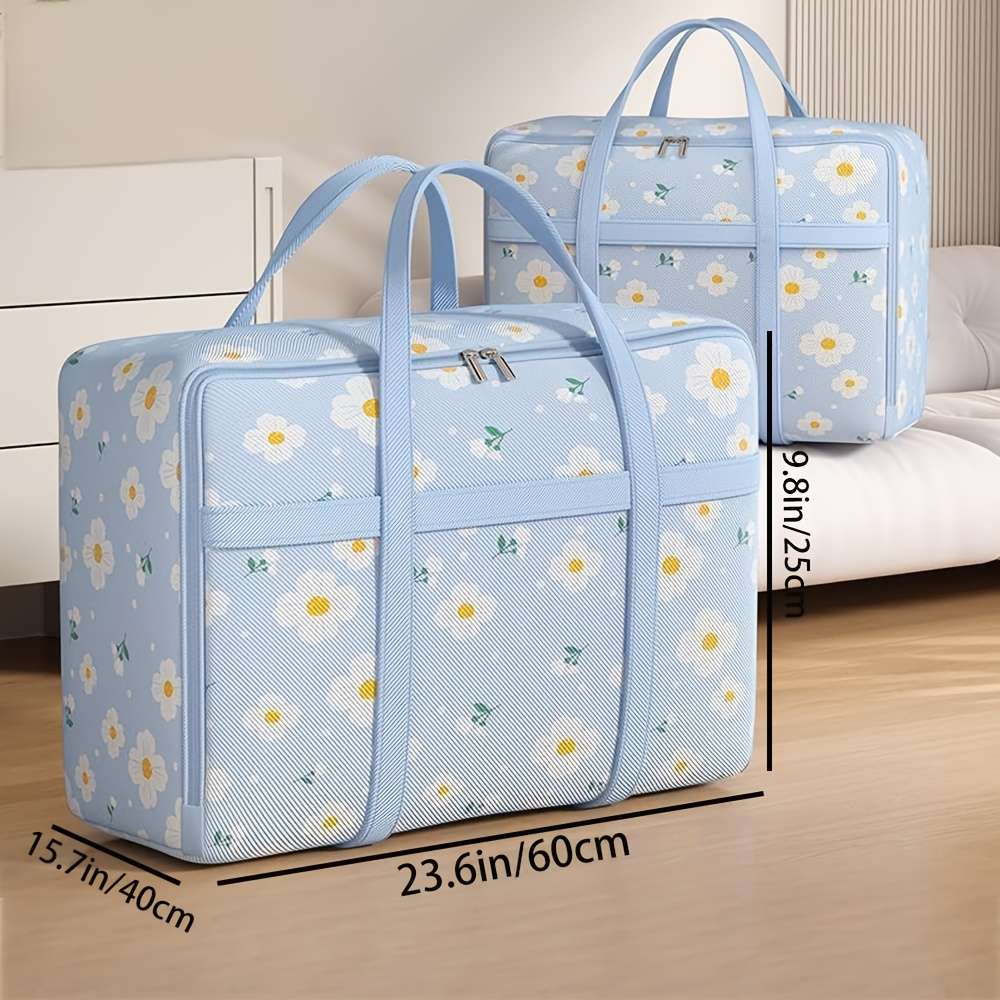 1 Pack Heavy Duty Travel Moving Storage Bag Light Blue