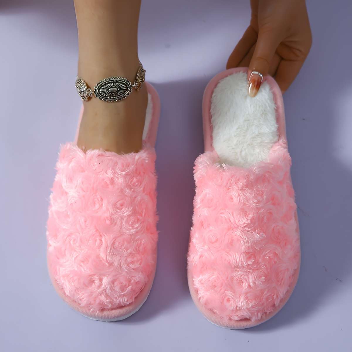 Cotton Slippers Color Grey Sizeuk 6.5-7