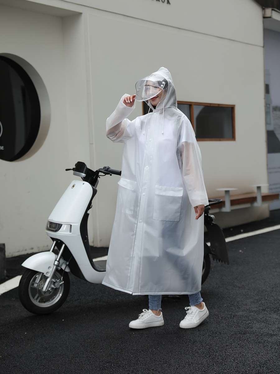 Raincoat White Size Asian L