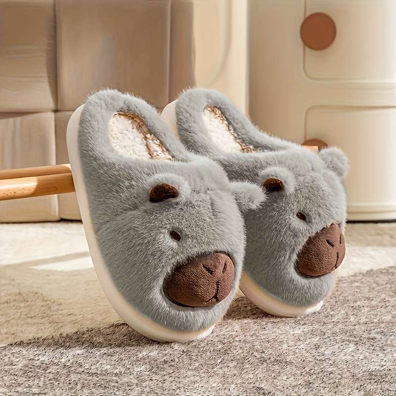 Cotton Slippers Color Light Brown1 Sizeuk 6.5-7