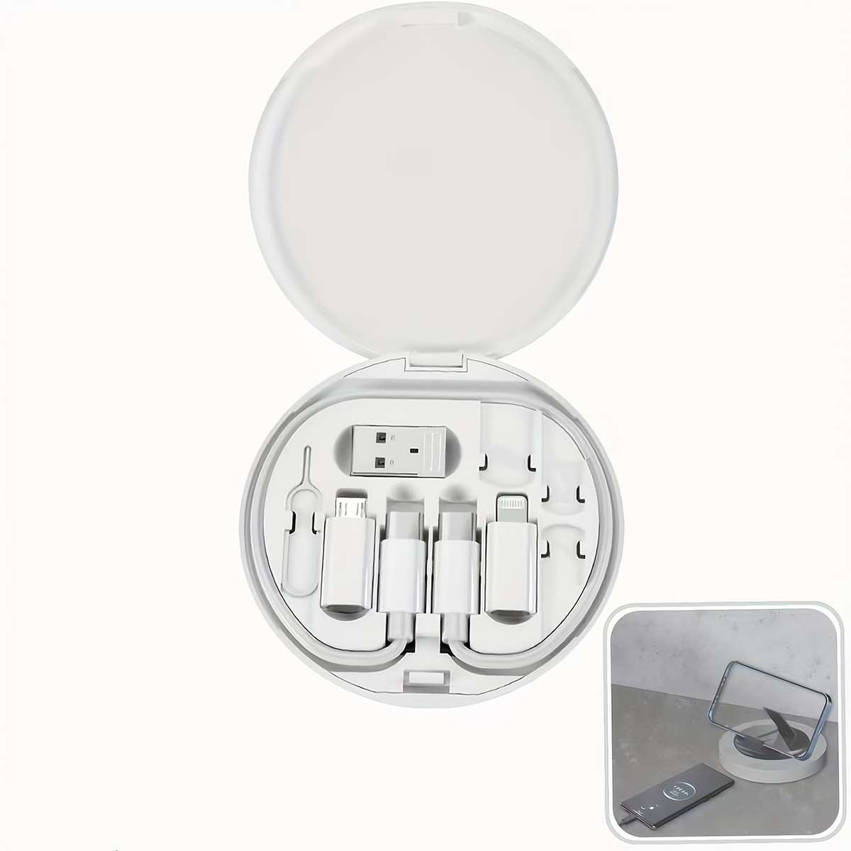 Charging Cable Color Cloud White 5 In 1 Fast Charging Kit Items5 In 1 Fast Charging Kit