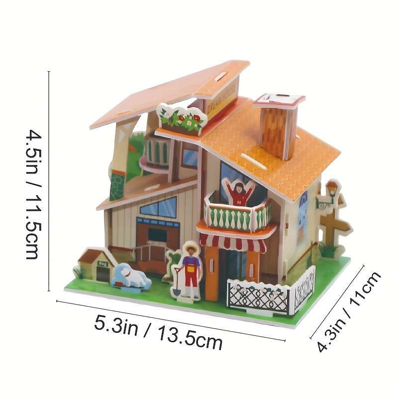 Building Toy Architectural Model Toy Set Style 3D Model Jigsaw Puzzle