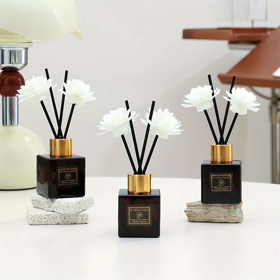 3Pcs Exquisite Premium Essential Oil Diffuser Set Reed Like Diffusers With
