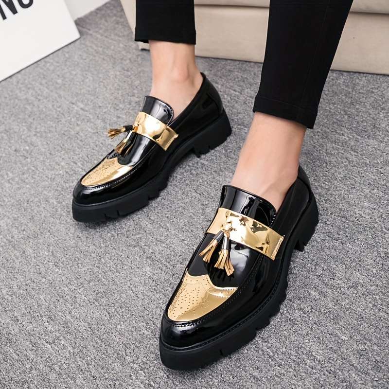 Mens Leather Shoes Color Black Sizeuk 6.5