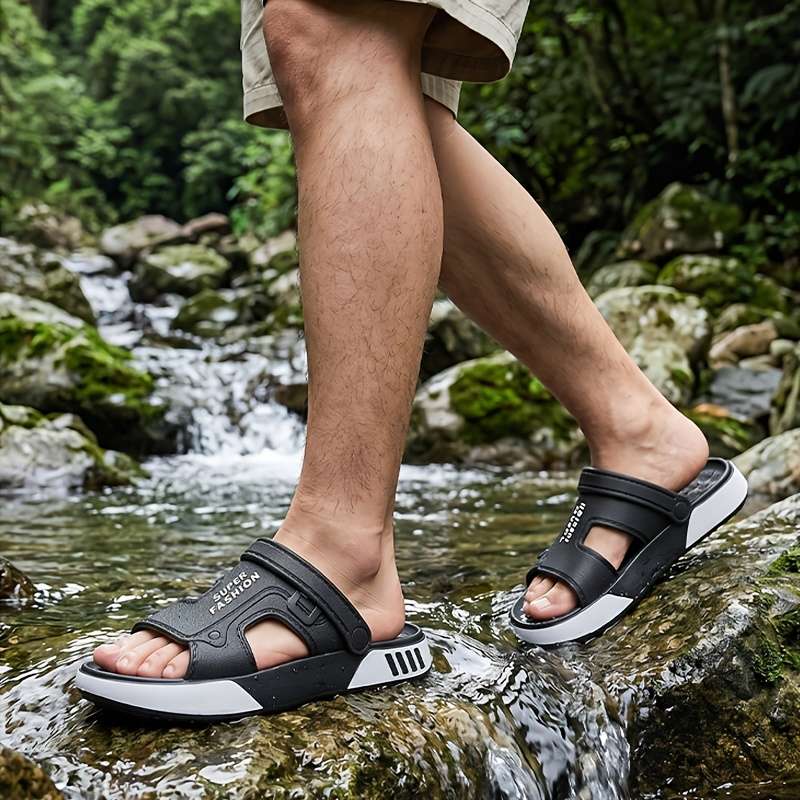 Sandals Color Black & White Size Uk 7.5 8 Wide