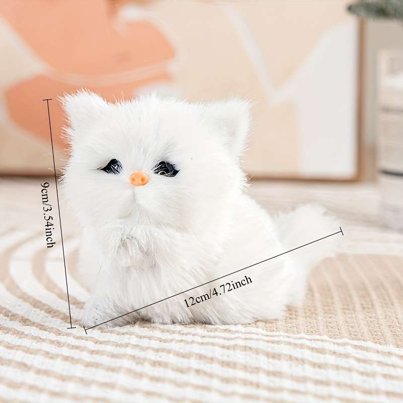 Plush Toyss color White Cat size Pet Companion