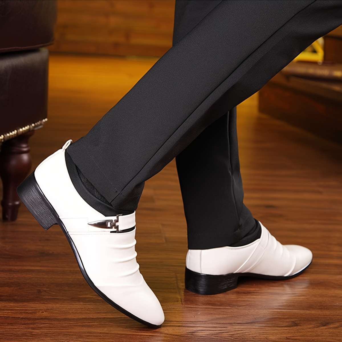 Mens Leather Shoes Color White Sizeuk 11