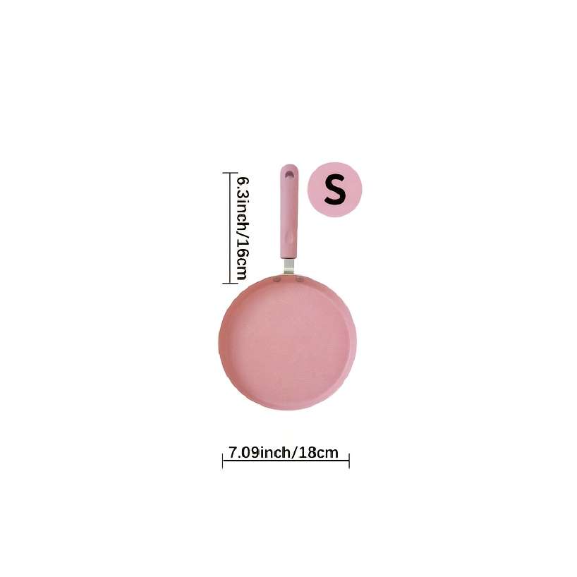 Frying Pan Color Pink Color Model7.09Inch18Cm