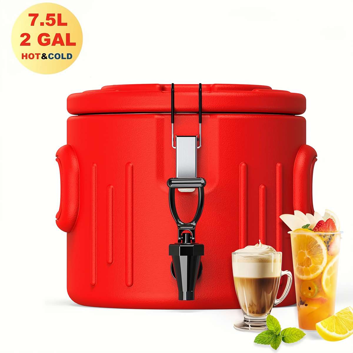 Ice Bucket Color Red Capacity2Gal  7.5L
