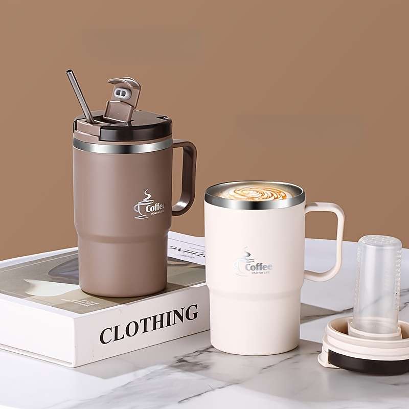 Water Cup Color White   Folding Spoon   Straw   Strainer Size550Ml