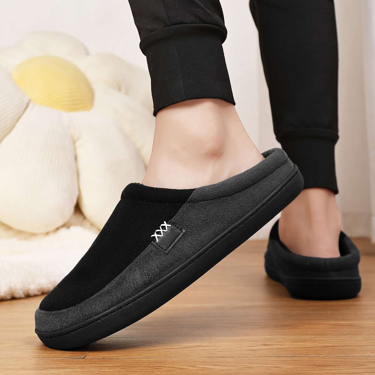 Cotton Slippers Color Camel Sizeuk 7.5-8