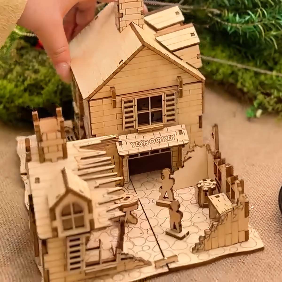 Building Toy Architectural Model Toy Set Style War House
