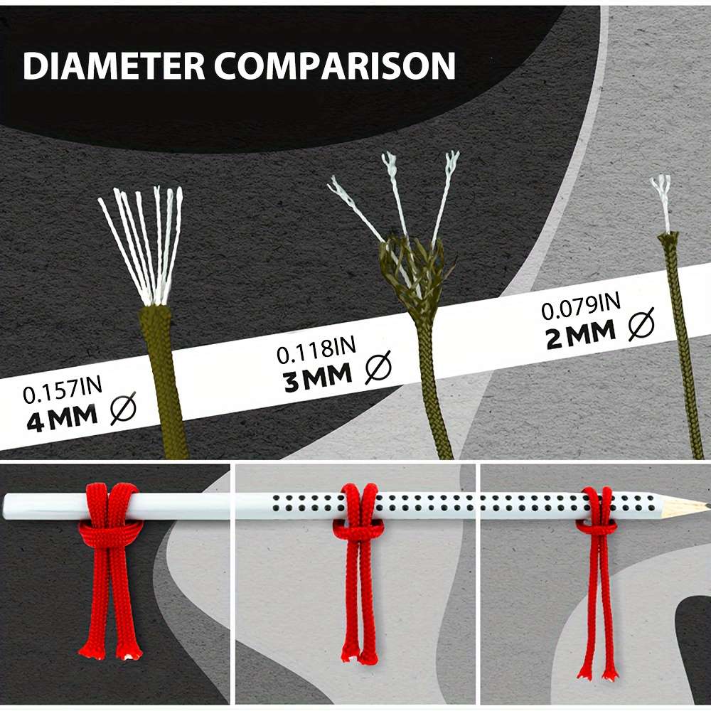 2mm Type I Nylon Rope 1 Core 100ft Diy Projects Bracelet All Purpose Rope Tent