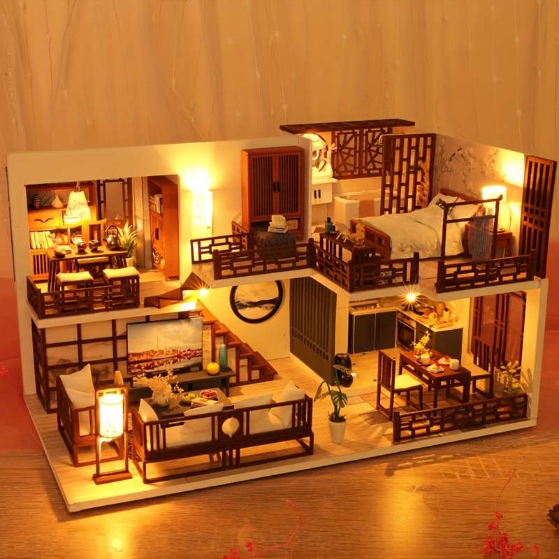 Building Toy Architectural Model Toy Set Style Quiet Good Time