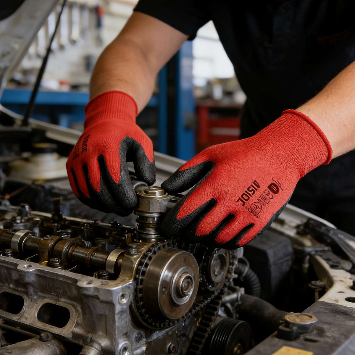 Work Gloves Color Red24 Pieces Sizes