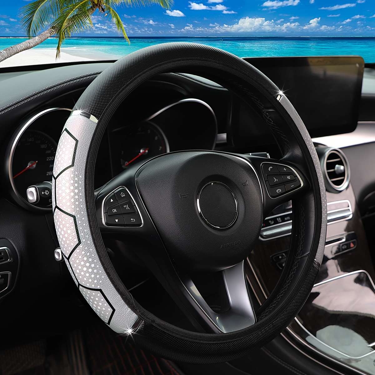 Car Steering Wheel Cover Blue