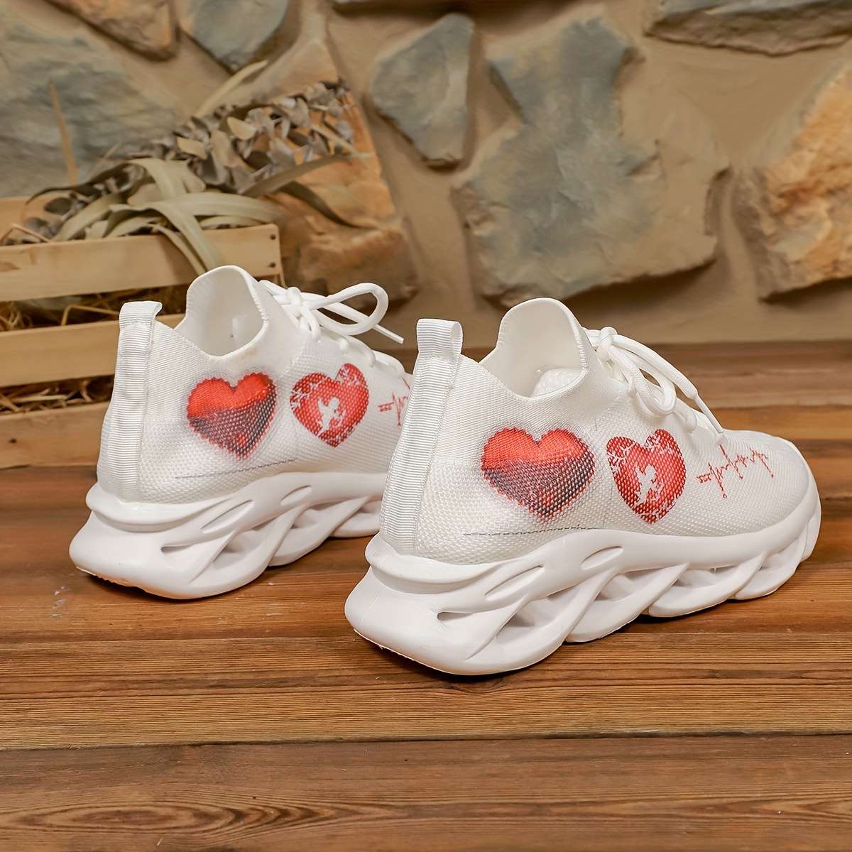 Women S Sneakers Color White Red Sizeuk 8