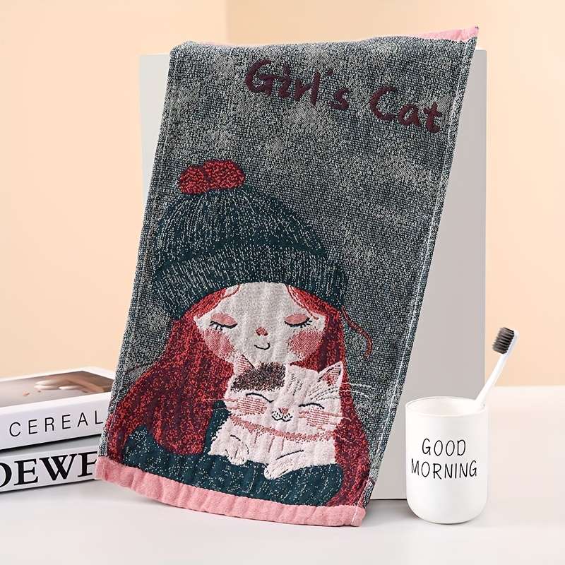 Towel Style Cute Girl Quantityrandom Color  2Pcs