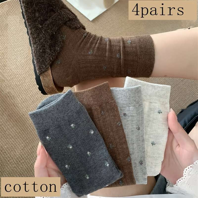 Women S Socks Color 4Pairs Mixandmatch Size Asian Onesize