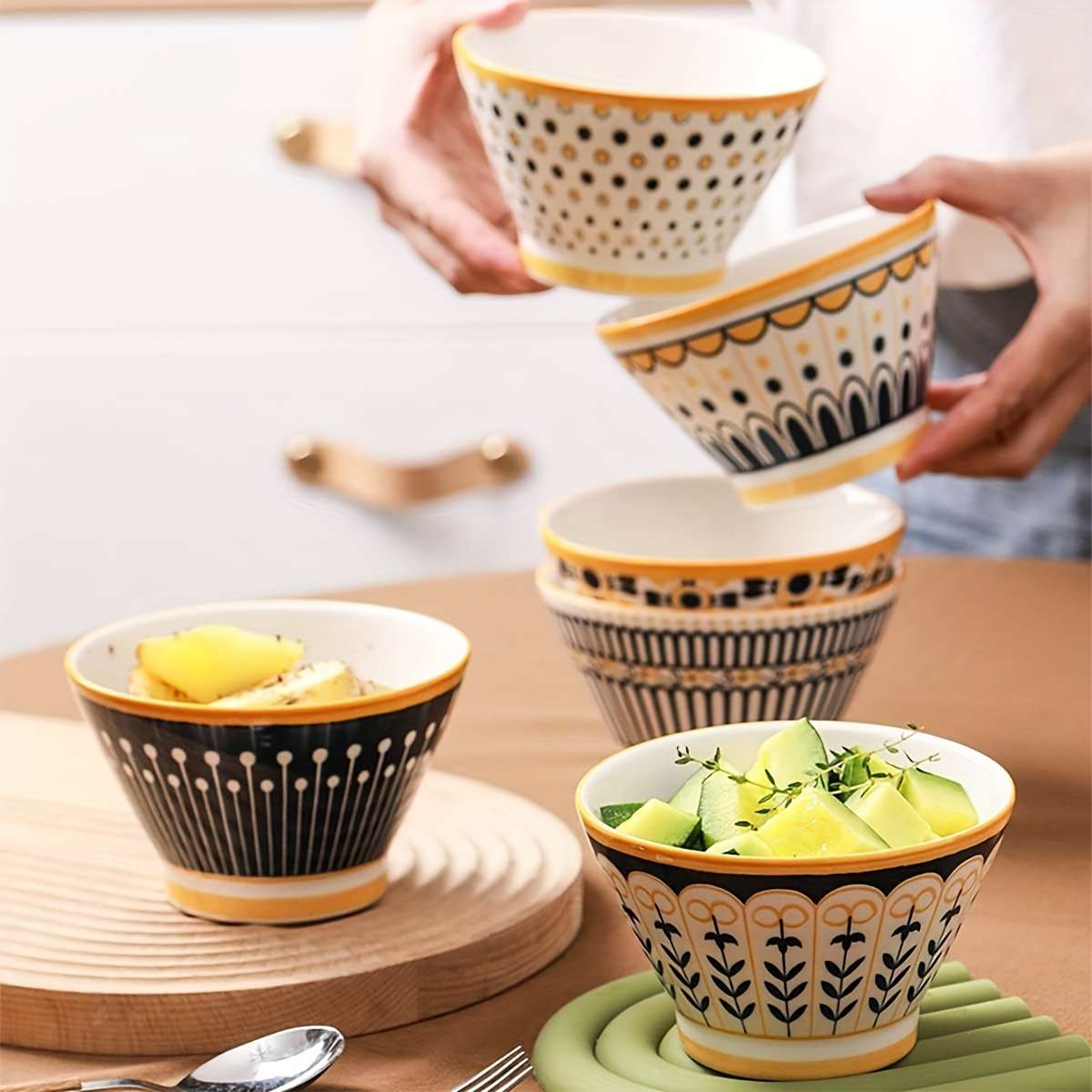 Bowl Color Mixed Color 6Pcs