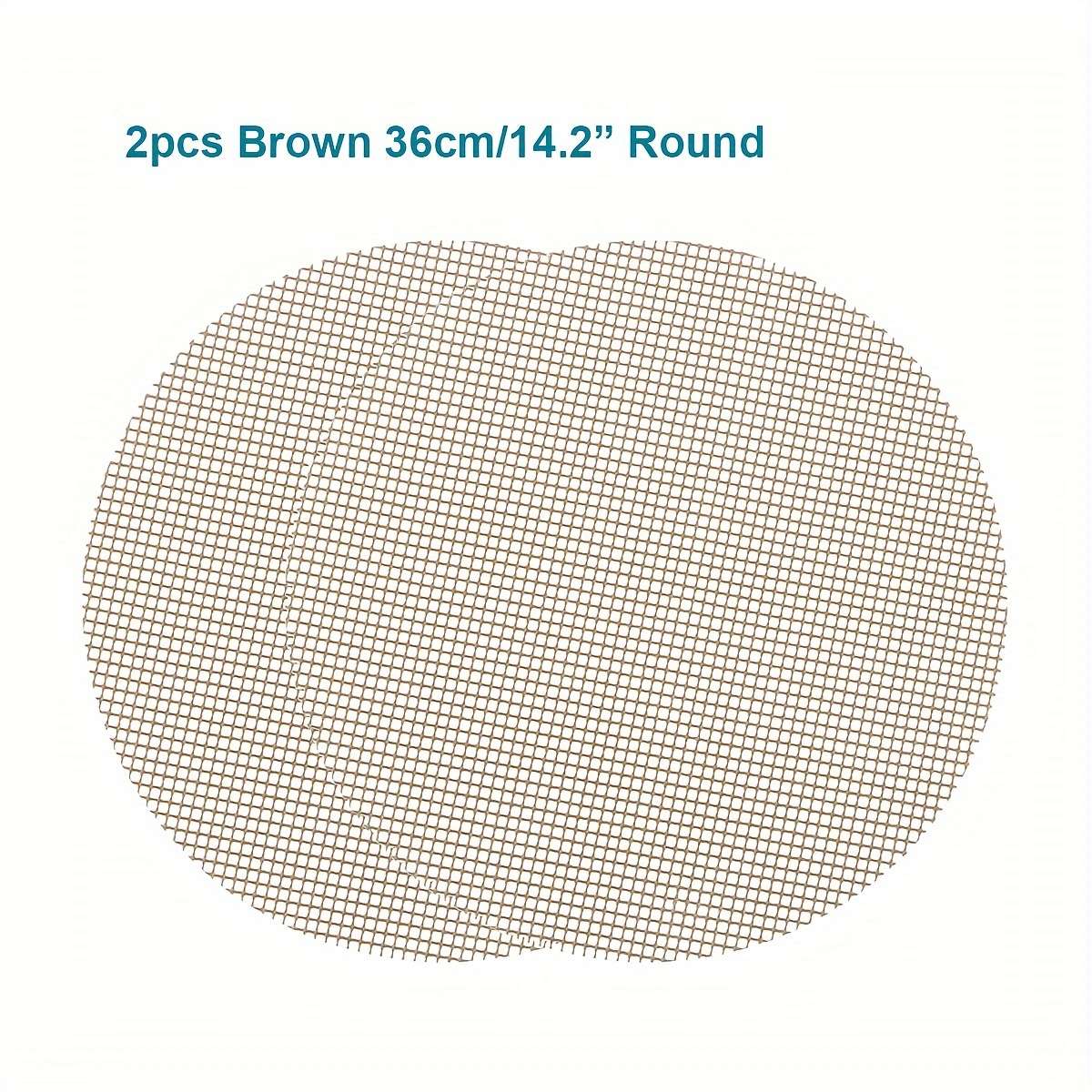 Grilling Net Size 2Pcs Brown 40Cm Round