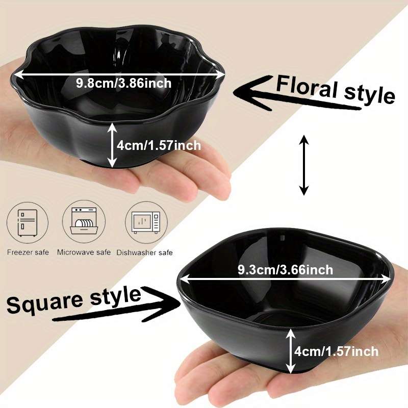 Bowl Model Black Square Style Quantity7Pcs Set