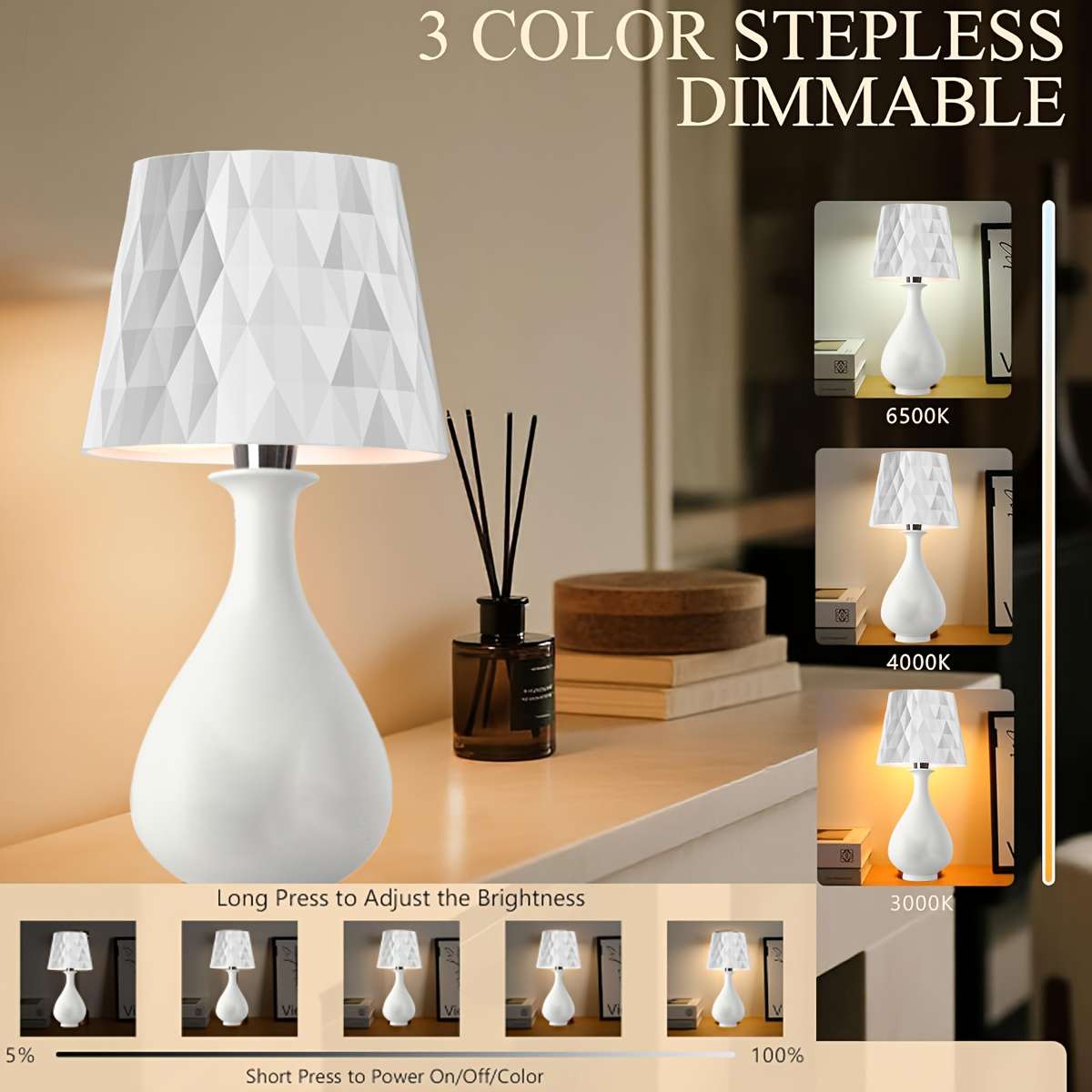 Desk Lamp Color 2Pcs  Matte Black