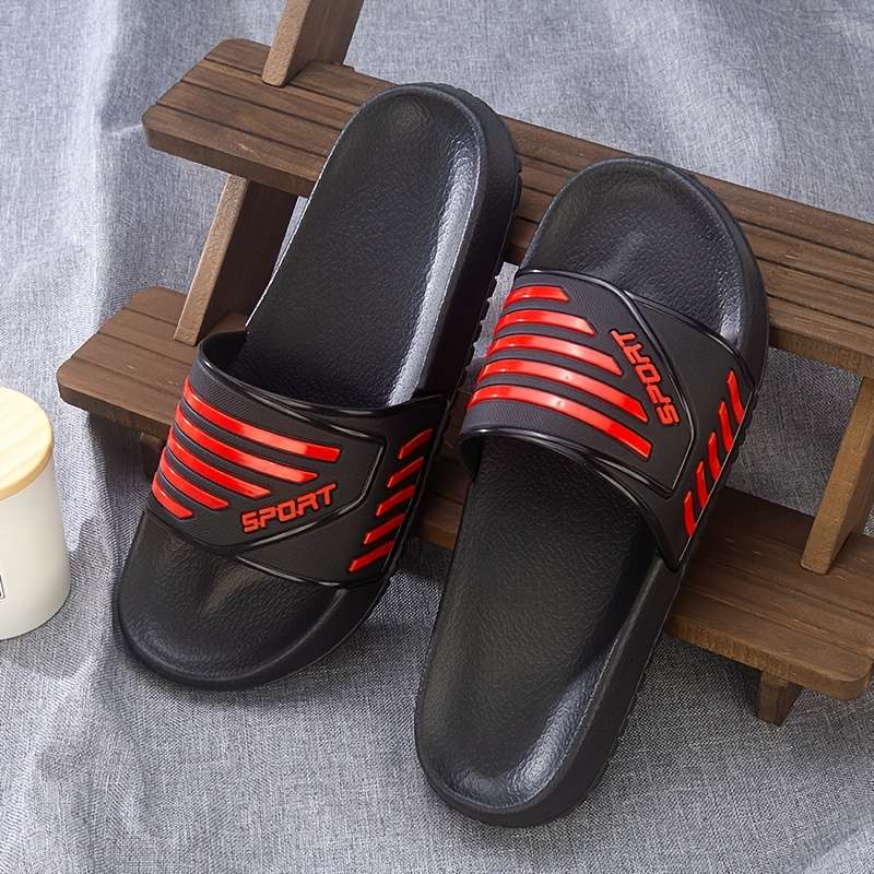 Men Slippers Summer Style Black Gray Size Uk 15