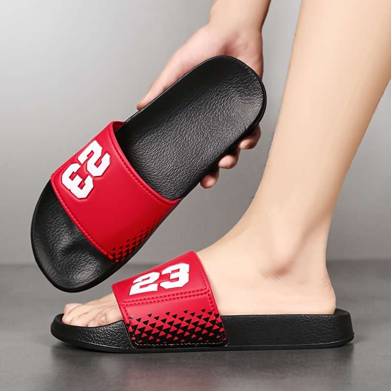 Men Slippers Summer Style Red Size Uk 7